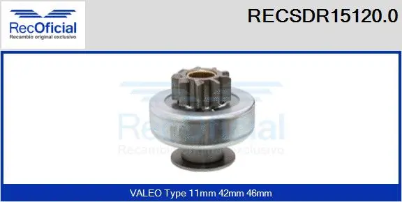 Pinion, starter (RECSDR15120.0)