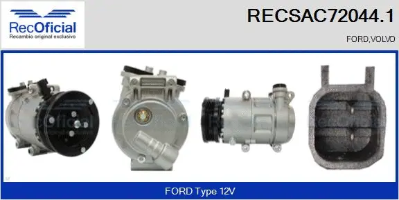 Compressor, air conditioning (RECSAC72044.1)