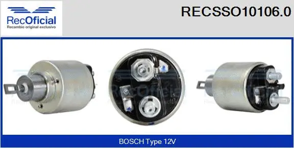 Solenoid Switch, starter (RECSSO10106.0)