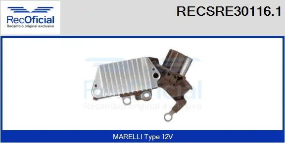Alternator Regulator (RECSRE30116.1)