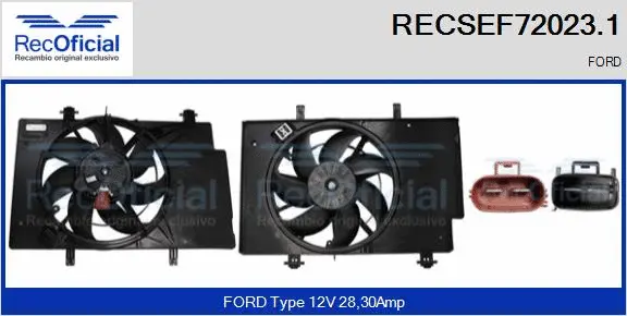 Electric Motor, radiator fan (RECSEF72023.1)