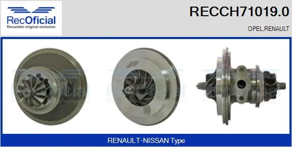 Core assembly, turbocharger (RECCH71019.0)