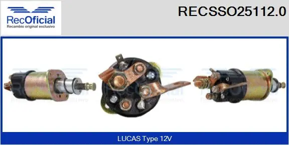 Solenoid Switch, starter (RECSSO25112.0)