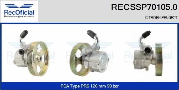 Hydraulic Pump, steering (RECSSP70105.0)