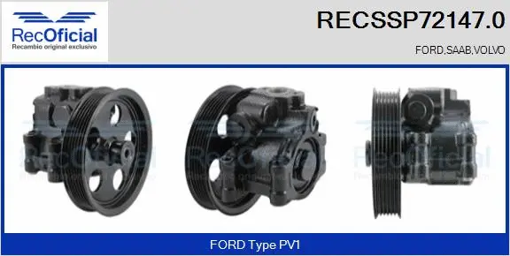Hydraulic Pump, steering (RECSSP72147.0)