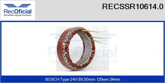 Stator, alternator (RECSSR10614.0)