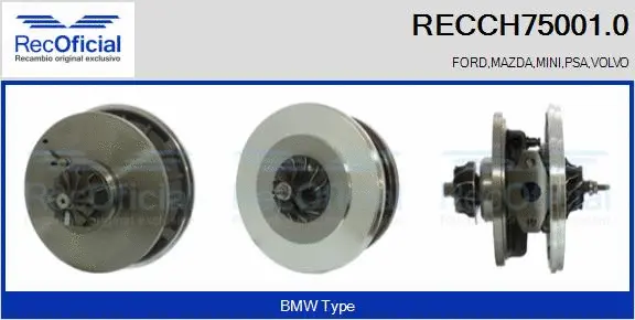 Core assembly, turbocharger (RECCH75001.0)