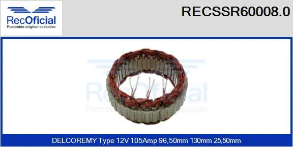Stator, alternator (RECSSR60008.0)
