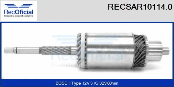 Armature, starter (RECSAR10114.0)