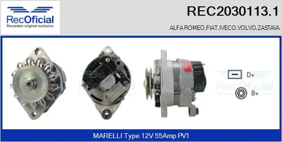 Alternator (REC2030113.1)