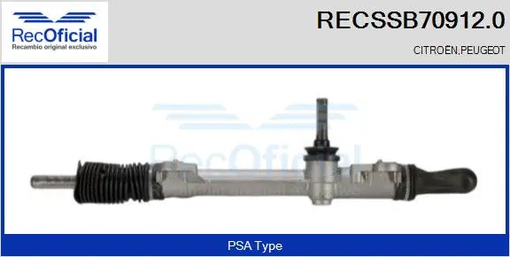 Steering Gear (RECSSB70912.0)