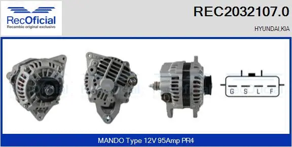 Alternator (REC2032107.0)