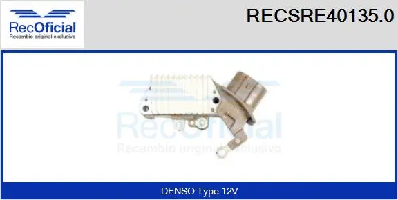 Alternator Regulator (RECSRE40135.0)