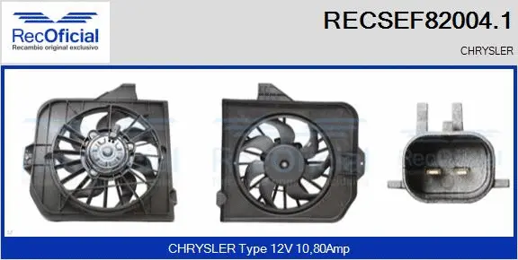 Electric Motor, radiator fan (RECSEF82004.1)