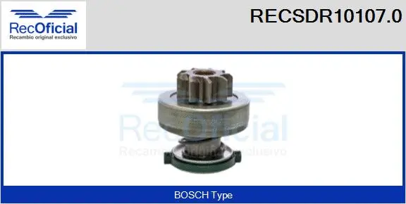 Pinion, starter (RECSDR10107.0)