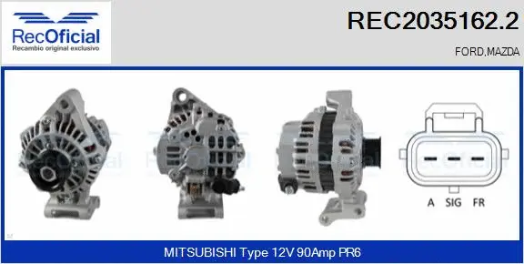 Alternator (REC2035162.2)