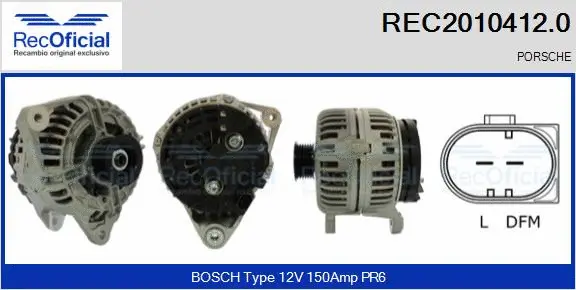 Alternator (REC2010412.0)