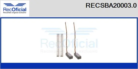 Carbon Brush, alternator (RECSBA20003.0)