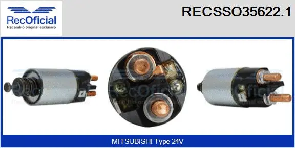 Solenoid Switch, starter (RECSSO35622.1)