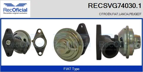 EGR Valve (RECSVG74030.1)