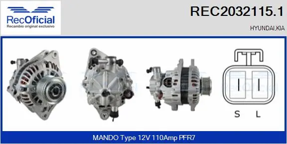 Alternator (REC2032115.1)