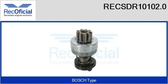 Pinion, starter (RECSDR10102.0)