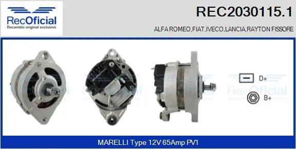 Alternator (REC2030115.1)