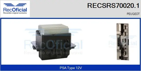 Resistor, interior blower (RECSRS70020.1)