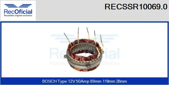 Stator, alternator (RECSSR10069.0)