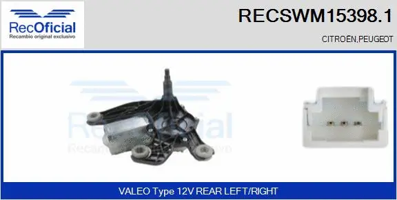 Wiper Motor (RECSWM15398.1)