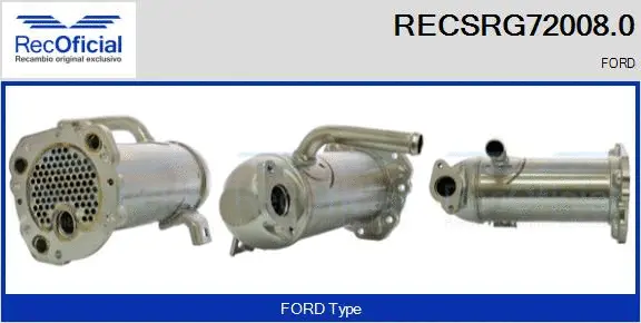 Cooler, exhaust gas recirculation (RECSRG72008.0)