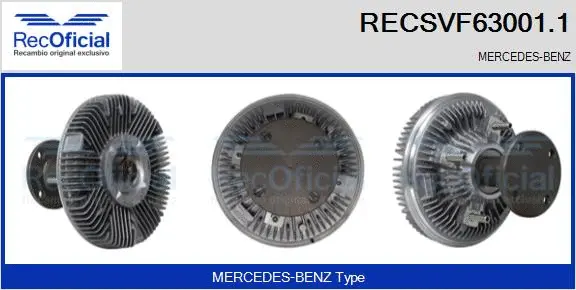 Clutch, radiator fan (RECSVF63001.1)