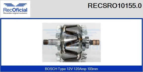 Rotor, alternator (RECSRO10155.0)