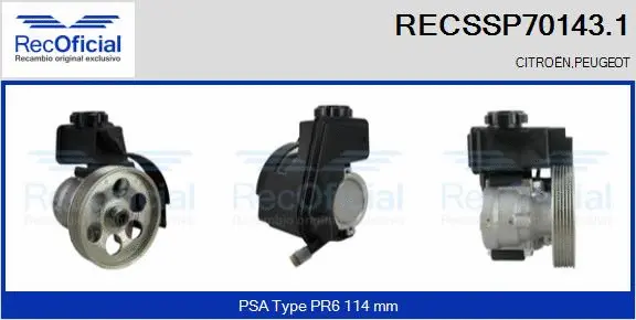 Hydraulic Pump, steering (RECSSP70143.1)