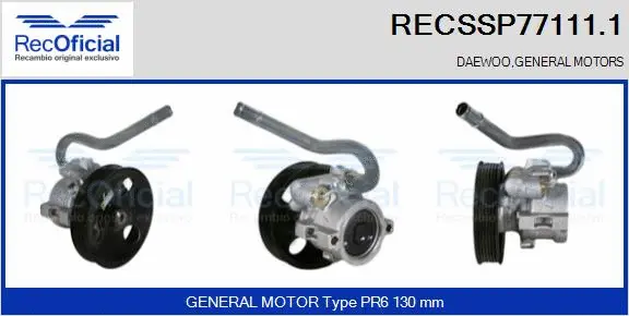Hydraulic Pump, steering (RECSSP77111.1)