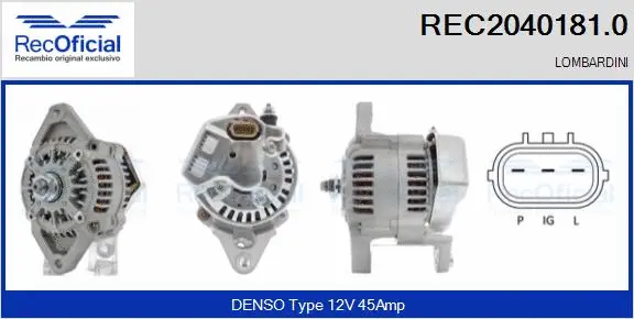 Alternator (REC2040181.0)