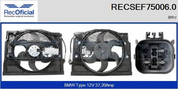 Electric Motor, radiator fan (RECSEF75006.0)