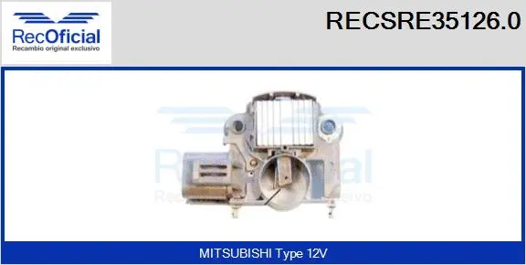 Alternator Regulator (RECSRE35126.0)