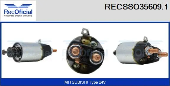 Solenoid Switch, starter (RECSSO35609.1)