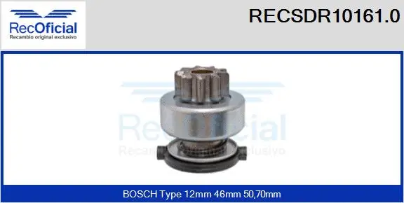 Pinion, starter (RECSDR10161.0)
