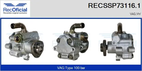 Hydraulic Pump, steering (RECSSP73116.1)