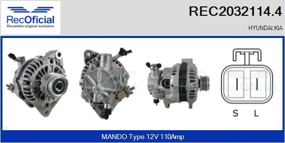 Alternator (REC2032114.4)