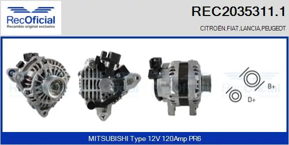 Alternator (REC2035311.1)