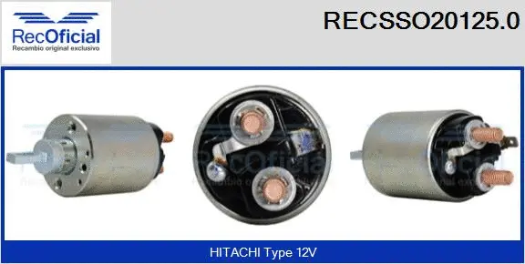 Solenoid Switch, starter (RECSSO20125.0)
