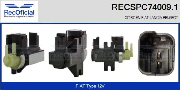 Pressure Converter, exhaust control (RECSPC74009.1)