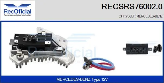 Resistor, interior blower (RECSRS76002.0)