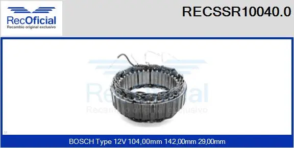 Stator, alternator (RECSSR10040.0)