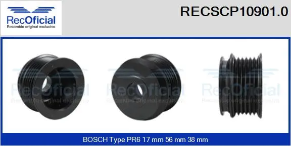 Belt Pulley, alternator (RECSCP10901.0)