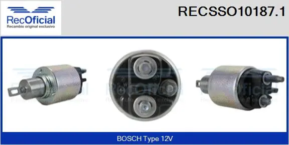 Solenoid Switch, starter (RECSSO10187.1)