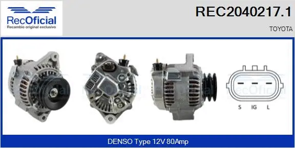 Alternator (REC2040217.1)